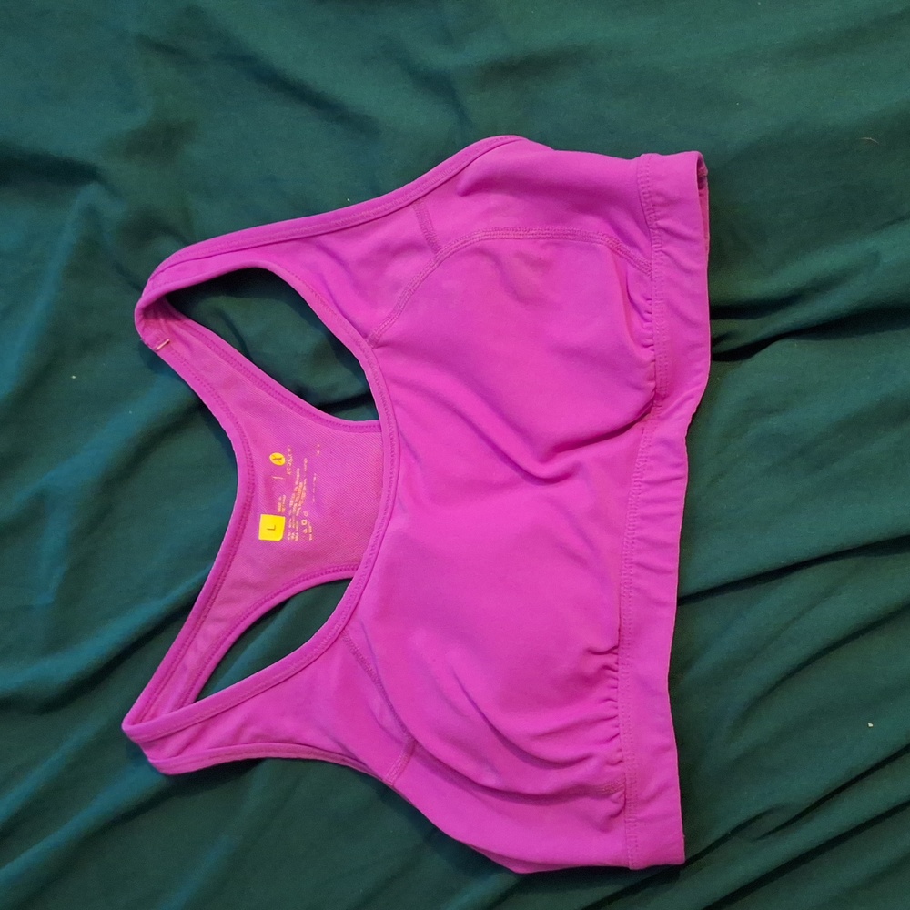 Purple sports bra